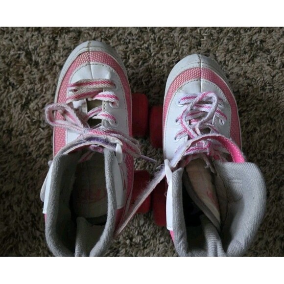Roller Derby Firestar Roller Skates Youth Girl's Size 1 White Neon Pink With Box - Picture 11 of 16